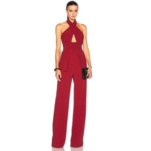 Cushnie Et Ochs Stretch Cady Crossfront Jumpsuit
